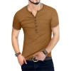 imageYTD Mens Casual Slim Fit Basic Henley Long Sleeve Fashion TShirtBarley