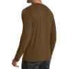 imageYTD Mens Casual Slim Fit Basic Henley Long Sleeve Fashion TShirtBrown Melange