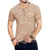 imageYTD Mens Fashion Casual Slim Fit Basic Henley ShortLong Sleeve Lightweight Summer TShirt03 Coffee