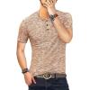 imageYTD Mens Fashion Casual Slim Fit Basic Henley ShortLong Sleeve Lightweight Summer TShirt03 Coffee