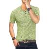 imageYTD Mens Fashion Casual Slim Fit Basic Henley ShortLong Sleeve Lightweight Summer TShirt05 Grass Green