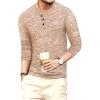 imageYTD Mens Fashion Casual Slim Fit Basic Henley ShortLong Sleeve Lightweight Summer TShirtLong Sleeve Coffee