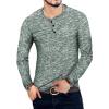 imageYTD Mens Fashion Casual Slim Fit Basic Henley ShortLong Sleeve Lightweight Summer TShirtLong Sleeve Dark Green