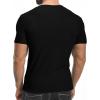 imageYTD Mens Muscle T Shirts Stretch Short Sleeve Workout Tee Casual Slim Fit Henley ShirtBlack