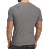 imageYTD Mens Muscle T Shirts Stretch Short Sleeve Workout Tee Casual Slim Fit Henley ShirtGray