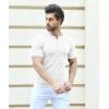 imageYTD Mens Muscle T Shirts Stretch Short Sleeve Workout Tee Casual Slim Fit Henley ShirtWhite