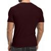 imageYTD Mens Muscle T Shirts Stretch Short Sleeve Workout Tee Casual Slim Fit Henley ShirtWine Red