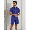imageYTD Mens Short Sleeve Casual Polo Shirt and Shorts Sets Two Piece Summer Outfits Zip Polo Tracksuit Set for Men SXXLRoyal Blue