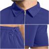 imageYTD Mens Short Sleeve Casual Polo Shirt and Shorts Sets Two Piece Summer Outfits Zip Polo Tracksuit Set for Men SXXLRoyal Blue