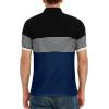 imageYTD Mens Short Sleeve Polo Shirts Casual Slim Fit Contrast Color Stitching Stripe Cotton Shirts06 Navy