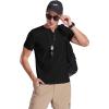 imageYTD Mens Summer Casual Short Sleeve Henley TShirts Button Placket Plain V Neck Shirts01 Black