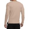 imageYTD Mens Summer Casual Short Sleeve Henley TShirts Button Placket Plain V Neck ShirtsLong Sleeve Khaki