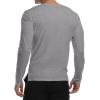 imageYTD Mens Summer Casual Short Sleeve Henley TShirts Button Placket Plain V Neck ShirtsLong Sleeve Light Gray