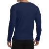 imageYTD Mens Summer Casual Short Sleeve Henley TShirts Button Placket Plain V Neck ShirtsLong Sleeve Navy