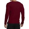 imageYTD Mens Summer Casual Short Sleeve Henley TShirts Button Placket Plain V Neck ShirtsLong Sleeve Wine Red