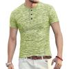 imageYTD Mens Fashion Casual Slim Fit Basic Henley ShortLong Sleeve Lightweight Summer TShirt05 Grass Green