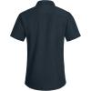 imageYTD Mens Casual Linen Button Down Shirt Short Sleeve Beach ShirtDenim Blue