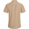 imageYTD Mens Casual Linen Button Down Shirt Short Sleeve Beach ShirtKhaki