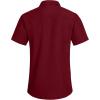 imageYTD Mens Casual Linen Button Down Shirt Short Sleeve Beach ShirtWine Red