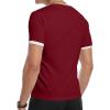 imageYTD Mens Casual Slim Fit Basic Henley Short Sleeve Fashion Summer TShirt04 Wine Red