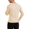 imageYTD Mens Casual Slim Fit VNeck Pullover Long Sleeve Knitted Pullover SweatersApricot
