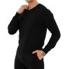 imageYTD Mens Casual Slim Fit VNeck Pullover Long Sleeve Knitted Pullover SweatersBlack