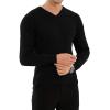 imageYTD Mens Casual Slim Fit VNeck Pullover Long Sleeve Knitted Pullover SweatersBlack