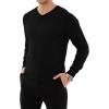 imageYTD Mens Casual Slim Fit VNeck Pullover Long Sleeve Knitted Pullover SweatersBlack