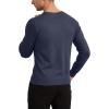 imageYTD Mens Casual Slim Fit VNeck Pullover Long Sleeve Knitted Pullover SweatersBlue