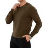 imageYTD Mens Casual Slim Fit VNeck Pullover Long Sleeve Knitted Pullover SweatersBrown