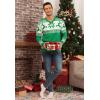 imageYTD Mens Casual Slim Fit VNeck Pullover Long Sleeve Knitted Pullover SweatersChristmas Green