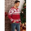 imageYTD Mens Casual Slim Fit VNeck Pullover Long Sleeve Knitted Pullover SweatersChristmas Red