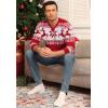 imageYTD Mens Casual Slim Fit VNeck Pullover Long Sleeve Knitted Pullover SweatersChristmas Red