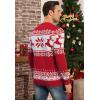 imageYTD Mens Casual Slim Fit VNeck Pullover Long Sleeve Knitted Pullover SweatersChristmas Red