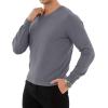 imageYTD Mens Casual Slim Fit VNeck Pullover Long Sleeve Knitted Pullover SweatersDark Gray