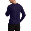 imageYTD Mens Casual Slim Fit VNeck Pullover Long Sleeve Knitted Pullover SweatersNavy