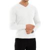 imageYTD Mens Casual Slim Fit VNeck Pullover Long Sleeve Knitted Pullover SweatersWhite