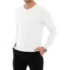 imageYTD Mens Casual Slim Fit VNeck Pullover Long Sleeve Knitted Pullover SweatersWhite
