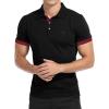 imageYTD Mens Classic Polo Shirt Short Sleeve Shirts Lightweight Slim Fit Casual Tops01 Black