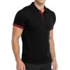 imageYTD Mens Classic Polo Shirt Short Sleeve Shirts Lightweight Slim Fit Casual Tops01 Black