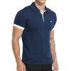 imageYTD Mens Classic Polo Shirt Short Sleeve Shirts Lightweight Slim Fit Casual Tops02 Grey Blue