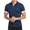imageYTD Mens Classic Polo Shirt Short Sleeve Shirts Lightweight Slim Fit Casual Tops02 Grey Blue