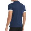 imageYTD Mens Classic Polo Shirt Short Sleeve Shirts Lightweight Slim Fit Casual Tops02 Grey Blue