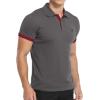 imageYTD Mens Classic Polo Shirt Short Sleeve Shirts Lightweight Slim Fit Casual Tops03 Dark Gray