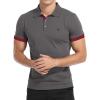 imageYTD Mens Classic Polo Shirt Short Sleeve Shirts Lightweight Slim Fit Casual Tops03 Dark Gray