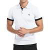 imageYTD Mens Classic Polo Shirt Short Sleeve Shirts Lightweight Slim Fit Casual Tops04 White