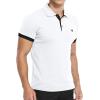 imageYTD Mens Classic Polo Shirt Short Sleeve Shirts Lightweight Slim Fit Casual Tops04 White