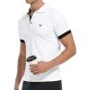 imageYTD Mens Classic Polo Shirt Short Sleeve Shirts Lightweight Slim Fit Casual Tops04 White