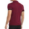 imageYTD Mens Classic Polo Shirt Short Sleeve Shirts Lightweight Slim Fit Casual Tops05 Wine Red