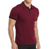 imageYTD Mens Classic Polo Shirt Short Sleeve Shirts Lightweight Slim Fit Casual Tops05 Wine Red